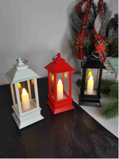 Фонарик 13см светодиодный на батарейке (теплый свет), цвет на выбор